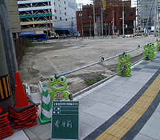 下関駅の駐輪場を整備する工事