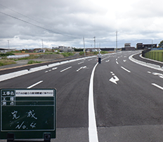 乃木浜公園の道路を整備する工事